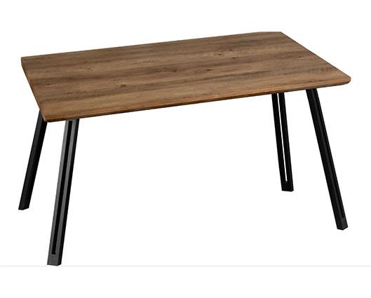 QUEBEC STRAIGHT & LUKAS DINING SET (X4 CHAIRS) - MEDIUM OAK EFFECT/EMERALD GREEN VELVET