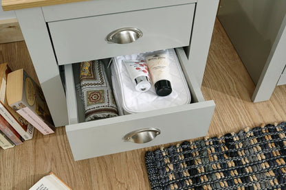 Lachlan 2 Drawer Bedside-Grey