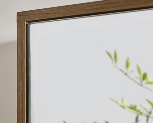 Hampshire Mirrored Bathroom Wall Cabinet Walnut