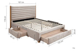 Arabella King Bed - Grey