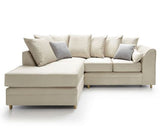 Chevelle Left Hand Facing Corner Sofa - Cream
