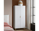 Zara 2 Door Fluted Wardrobe - White