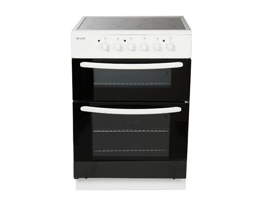 Haden HE60DOMW 60cm Double Cavity Electric Cooker with Ceramic Hob