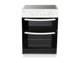 Haden HE60DOMW 60cm Double Cavity Electric Cooker with Ceramic Hob