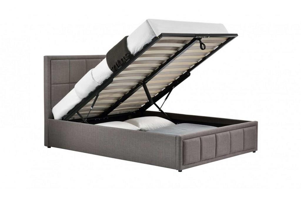 Hannover Ottoman King Bed - Grey