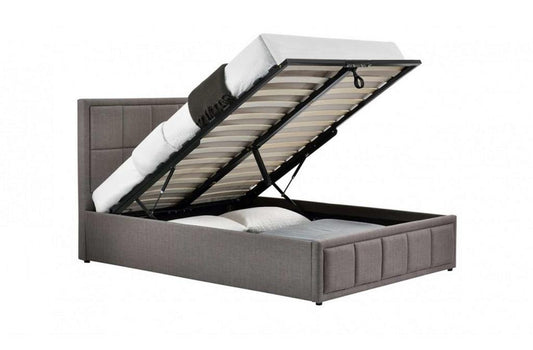 Hannover Ottoman King Bed - Grey