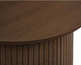 Axel Round Fluted Coffee Table - Walnut