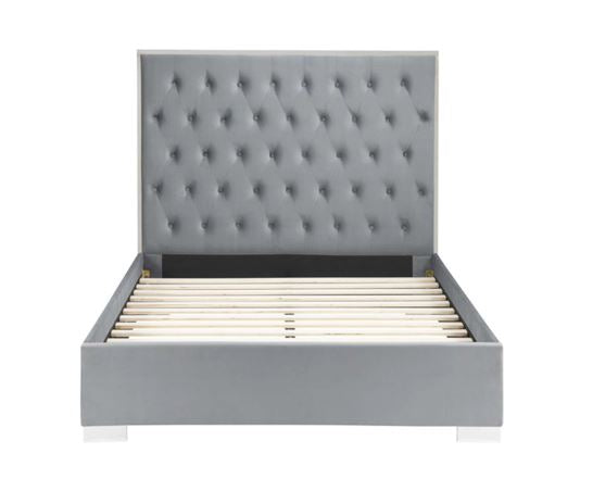 Chelsea Double Bed - Grey & Silver