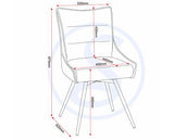LEWIS SWIVEL DINING CHAIR (X2 PER BOX) - FAWN FABRIC