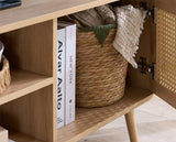 Croxley Rattan Large TV Unit - Oak