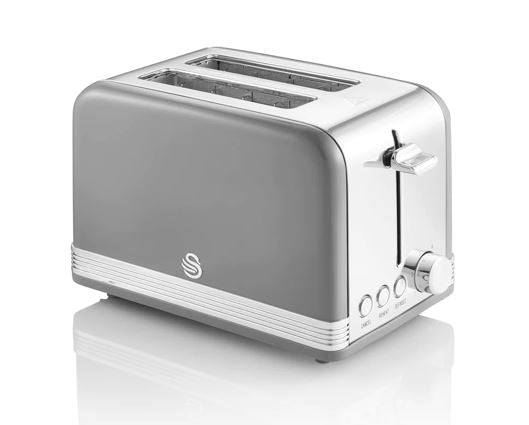Swan Retro 2 Slice Toaster Grey
