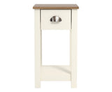 Della 1 Drawer Bedside Table- Ivory