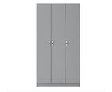 Easton 3 Door Double Wardrobe- Grey