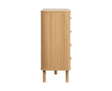 Axel 5 Drawer Fluted Chest - Oak