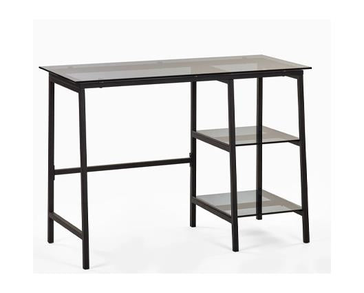Corbin Desk- Smoked Glass