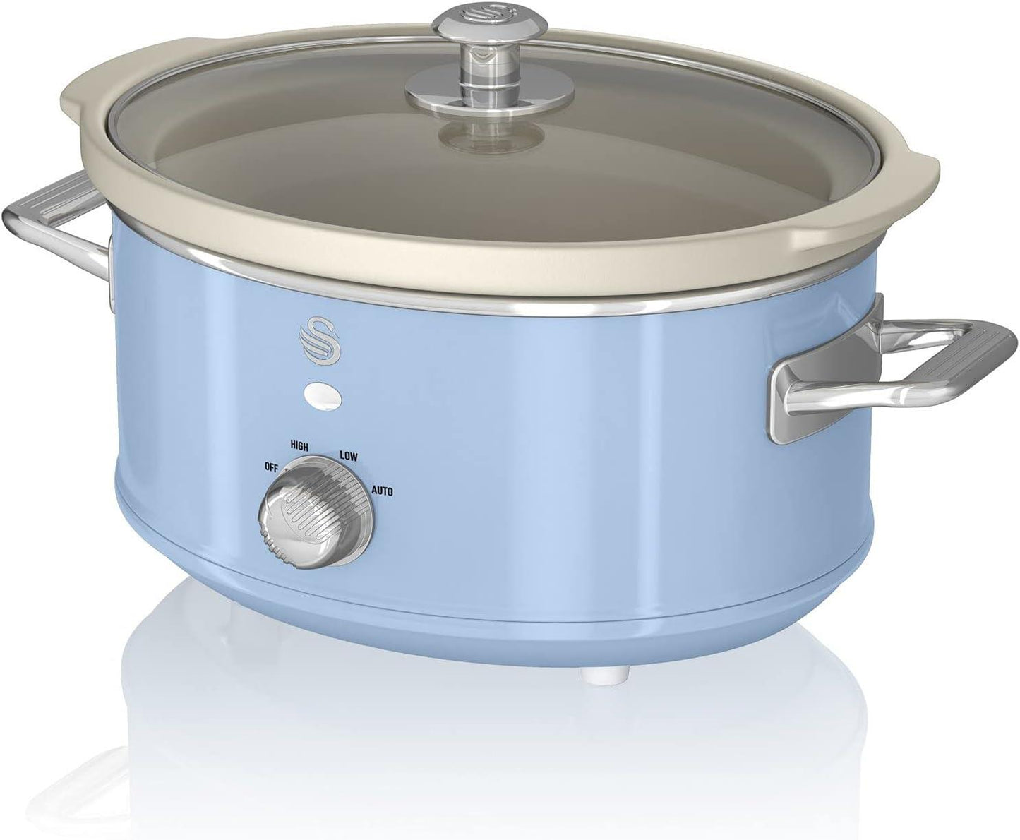 Swan 3.5L Slow Cooker Retro Blue