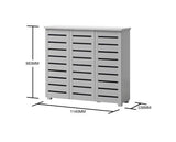 Tall 3 Door Shoe Cabinet-Grey