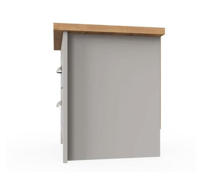 Lincoln 2 Drawer Bedside- Light Grey