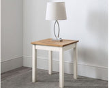 Cacey Lamp Table-White & Oak