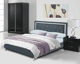 Crystalle King Bed - Grey