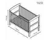 Grady Cot Bed + Fibre Mattress - White