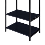 Scala Open Wardrobe with 2 Shelves - Black