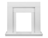 Milton Fireplace White & White/Black 39 Inch