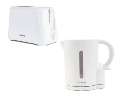 PIFCO Essentials Kettle and 2 Slice Toaster - White