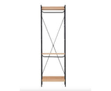 Cohen Open Wardrobe with 3 Shelves- Riveria Oak
