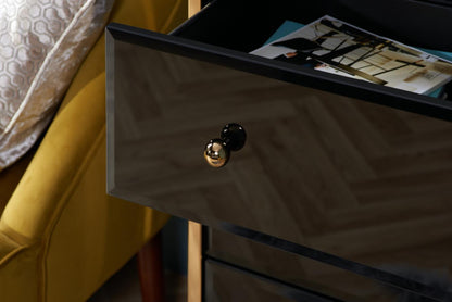 Fabian 4 Drawer Chest - Black & Gold