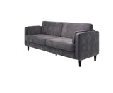 Cora 2 Seater Cushion Back Sofa- Dark Grey