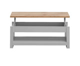 Lincoln Lift-Up Coffee Table- Light Grey