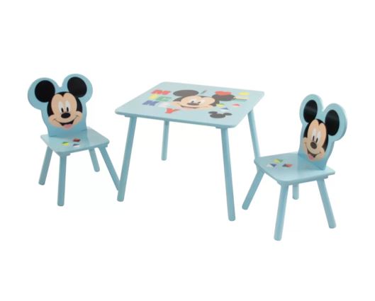 Mickey Mouse Table & 2 Chairs