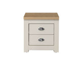 Harper 2 Drawer Bedside Table - Cream