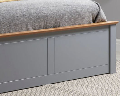 Phoenix King Ottoman Bed - Stone Grey