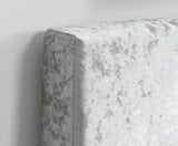 Berlin Double Ottoman Bed - Steel Crushed Velvet