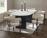 Bolivia Set of 2 Dining Chairs Cream & Black