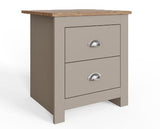 Lachlan 2 Drawer Bedside-Grey