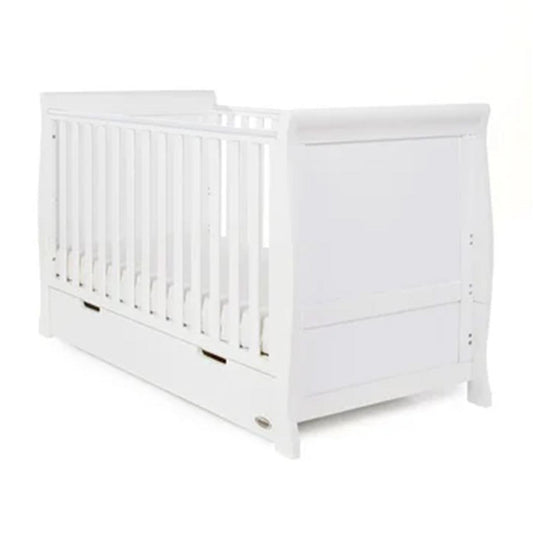 Seren Cot Bed + Breathable Mattress - White