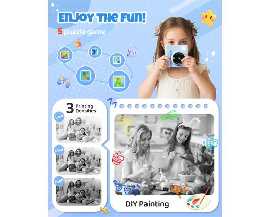Kids Instant Print Camera - Blue