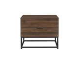 Hermione 2 Drawer Bedside Table - Walnut