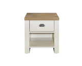 Harper 1 Drawer Lamp Table - Cream