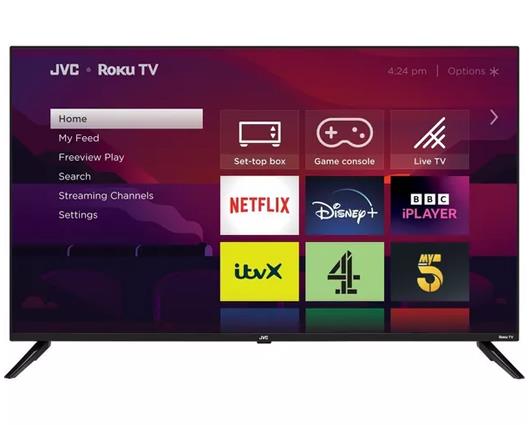 JVC LT-43CR530 Roku TV 43" Smart 4K Ultra HD HDR LED TV