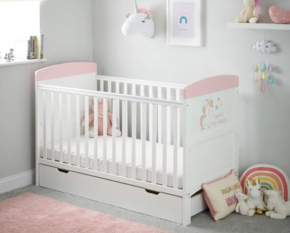 Unicorn Cot Bed & Under Drawer