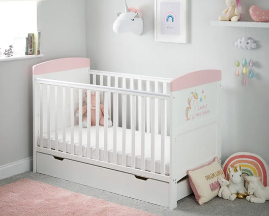 Unicorn Cot Bed & Under Drawer