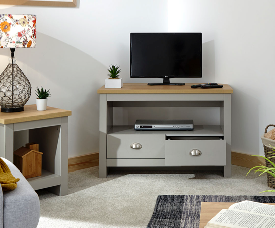 Lachlan Corner TV Unit- Grey