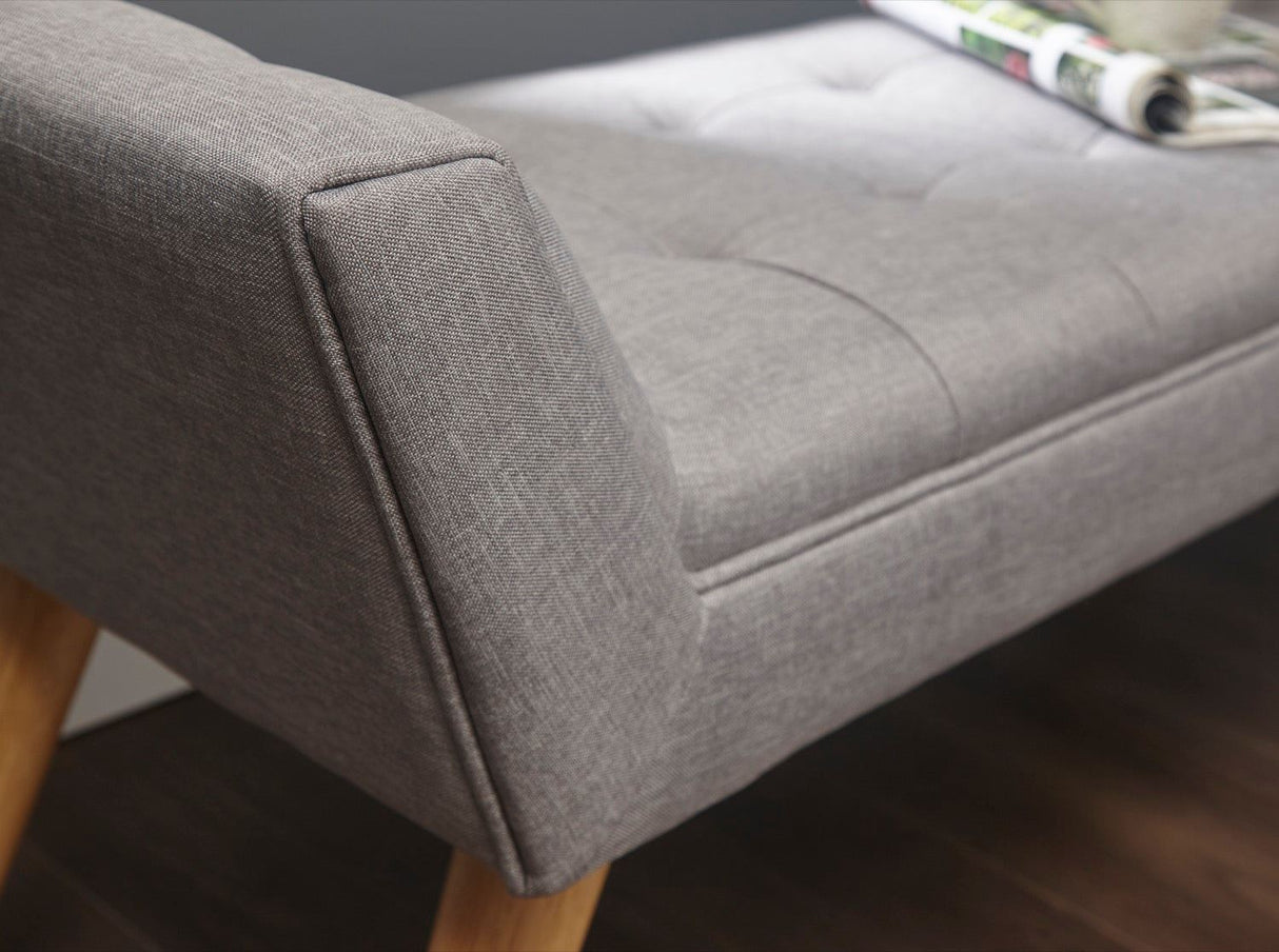 Mula Uplholstered Bench-Grey