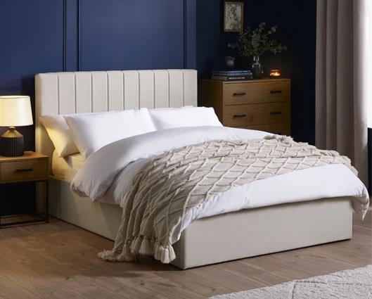 Aylen Ottoman Storage Bed Oatmeal - Double