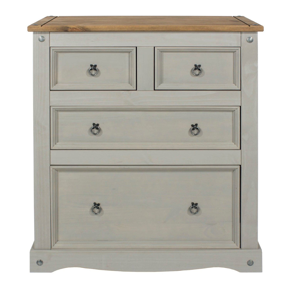 Corona Grey 2+2 Drawer Chest