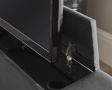 Clara Side Lift Ottoman TV Bed Dark Grey - Double